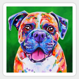 Boxer dog painting Sticker